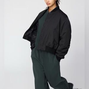 UNIQLO Black Bomber Jacket